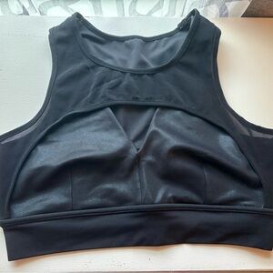 BuffBunny Storm Black Racerback Sports Bra